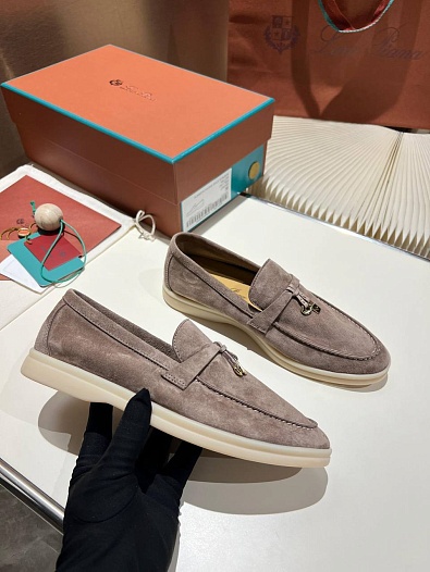 Женские замшевые лоферы Loro Piana Summer Charms Walk premium   
