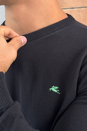 Мужская чёрная кофта Etro logo-embroidered   