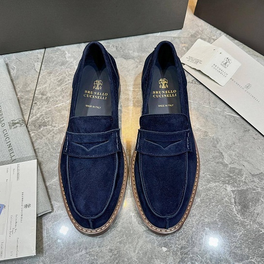 Мужские замшевые лоферы Brunello Cucinelli Premium
