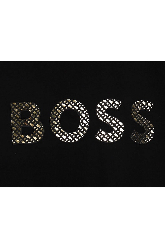 Футболка белого цвета Hugo Boss monogram-filled