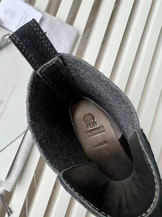 Женские замшевые ботинки Brunello Cucinelli Premium - Black