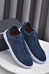 Замшевые кроссовки Ermenegildo Zegna Triple Stitch low-top - Blue
