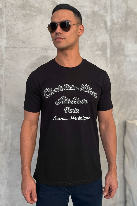 Чёрная мужская футболка Christian Dior Atelier