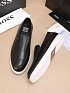 Кожаные лоферы Hugo Boss embossed logo - Black / White