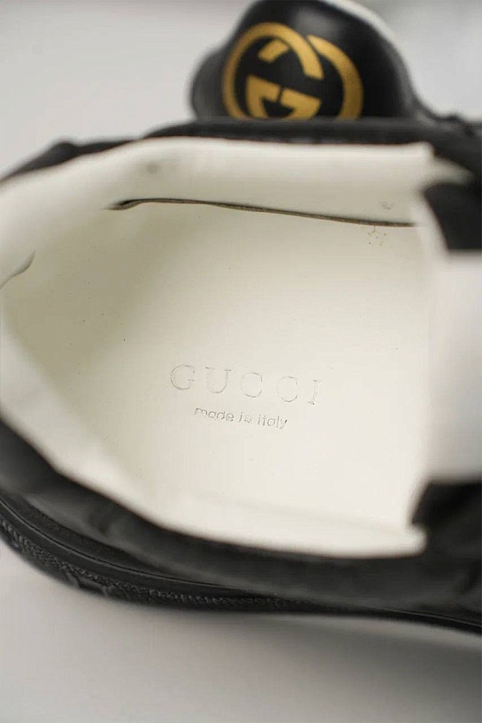 Комбинированные кроссовки Gucci Interlocking G - Black
