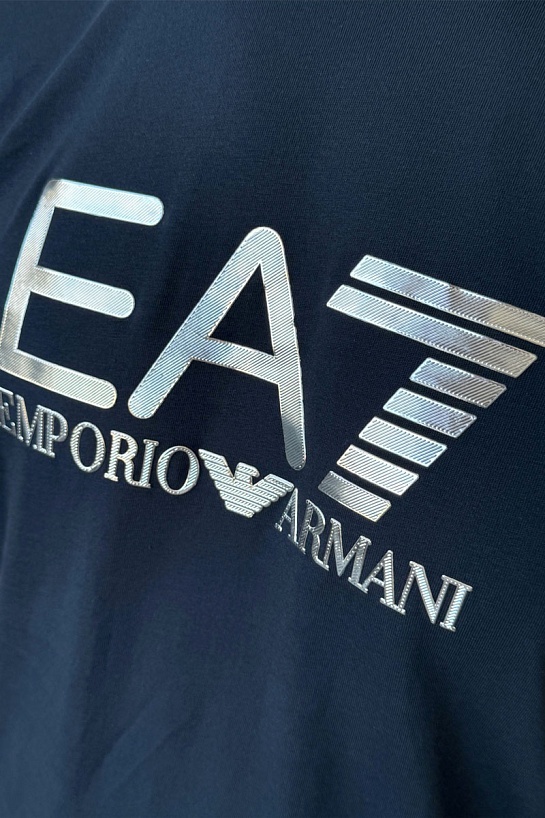 Мужская тёмно-синяя футболка Emporio Armani 7