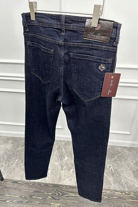 Джинсы тёмно-синего цвета Loro Piana regular fit