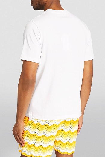 Белая футболка Casablanca celestial pyramid   