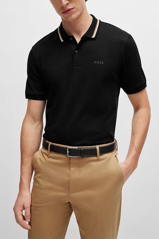 Мужское чёрное поло Hugo Boss Penrose