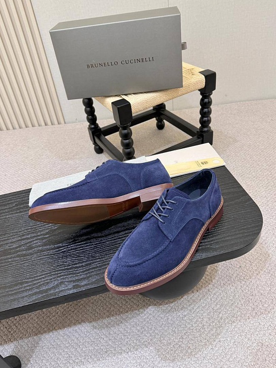 Замшевые ботинки Brunello Cucinelli derby - Blue
