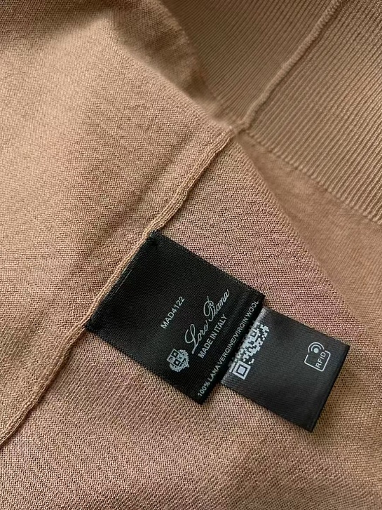 Мужское коричневое поло Loro Piana premium