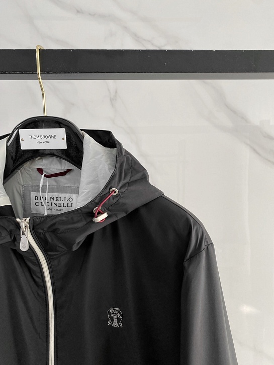 Мужская ветровка Brunello Cucinelli чёрного цвета
