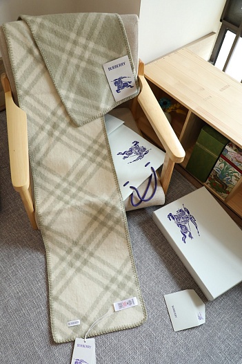 Шарф Burberry Check premium 182x30 см - Beige   