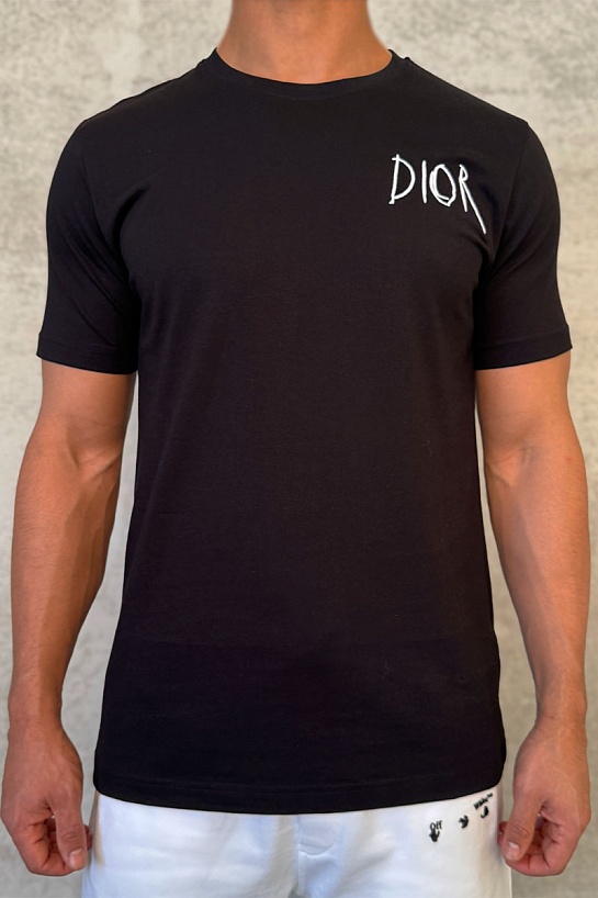 Мужская чёрная футболка Dior