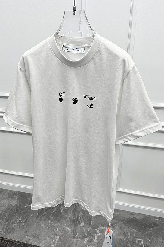 Белая оверсайз футболка Off-White Flash Date Camera