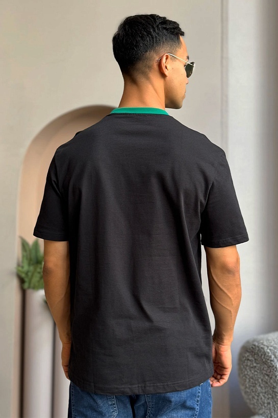 Чёрная оверсайз футболка Bottega Veneta Chain