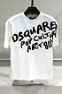 Мужская белая футболка Dsquared2 Pop '80s