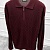 Поло с длинным рукавом Zilli zip-up - Burgundy