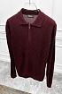 Поло с длинным рукавом Zilli zip-up - Burgundy