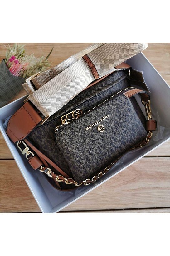 Женская кожаная сумка Michael Kors Slater 23x15 см (2 расцветки)