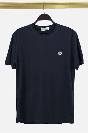 Мужская футболка тёмно-синего цвета Stone Island compass badge   