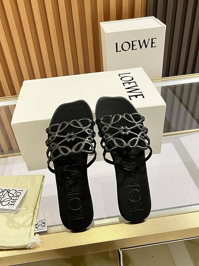 Женские шлёпанцы Loewe Premium - Black   