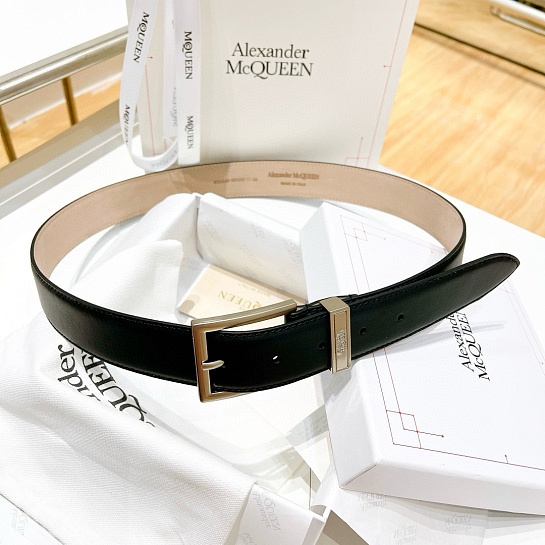 Кожаный ремень Alexander McQueen Premium (ширина 3.5 см)