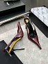 Женские кожаные туфли на каблуке Yves Saint Laurent premium