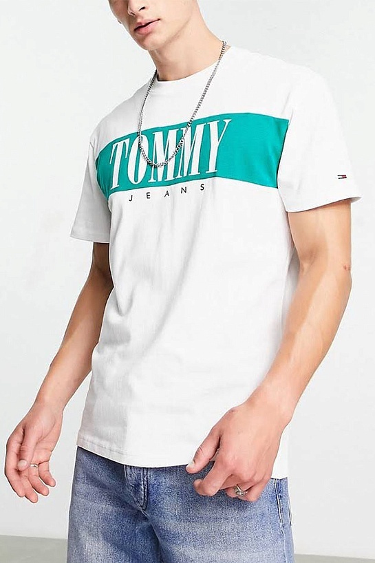 Мужская футболка Tommy Hilfiger белого цвета