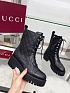Женские кожаные ботинки Gucci Double G