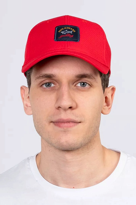 Мужская красная бейсболка Paul & Shark logo-patch