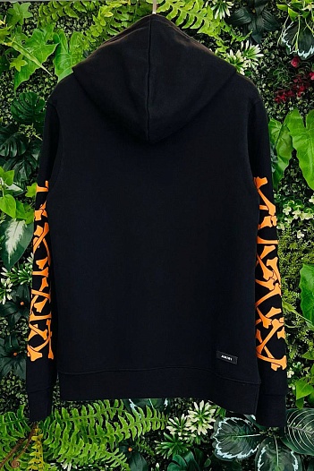 Мужское чёрное худи Amiri Bones logo-print   