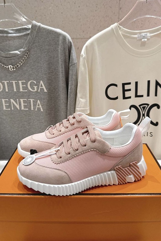 Женские кроссовки Hermes Bouncing  premium - Pink
