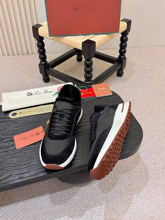 Кроссовки с мехом Loro Piana Week End Walk Evo premium