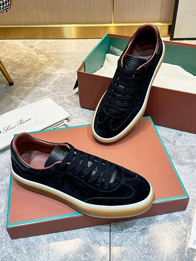 Мужские замшевые кроссовки Loro Piana Tennis Walk   