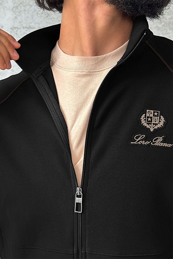 Кофта на молнии чёрного цвета Loro Piana   