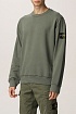 Мужской свитшот зелёного цвета Stone Island Compass-patch