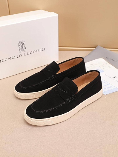 Мужские замшевые лоферы Brunello Cucinelli   