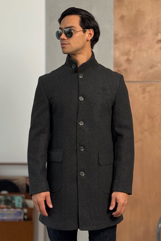 Мужское пальто серого цвета Loro Piana