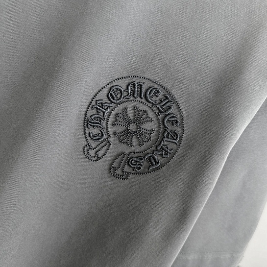 Серая оверсайз футболка Chrome Hearts Premium