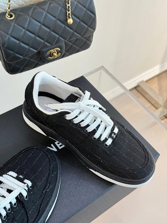 Женские кроссовки Chanel Premium - Black