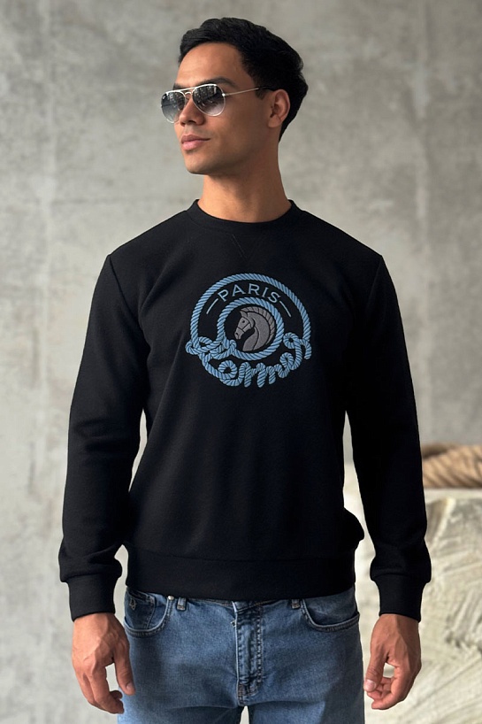 Мужской свитшот Hermes чёрного цвета