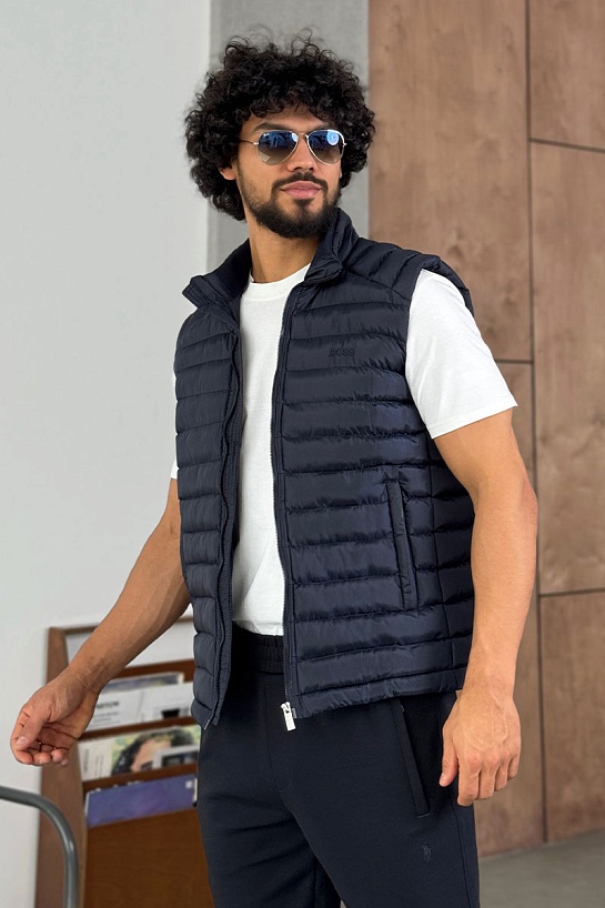 Мужской синий жилет Hugo Boss