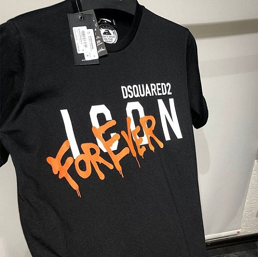 Мужская футболка Dsquared2 "ICON" Forever - Black   