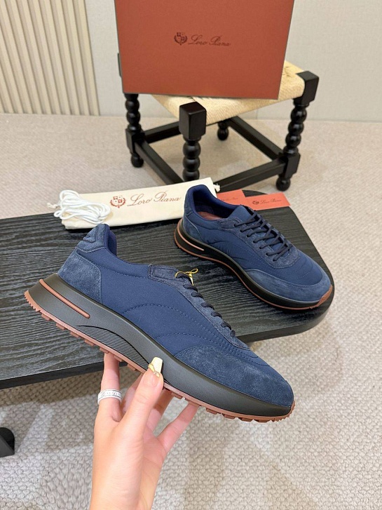 Мужские кроссовки Loro Piana Week End Walk - Navy