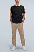 Чёрное поло Gucci Interlocking G stripe