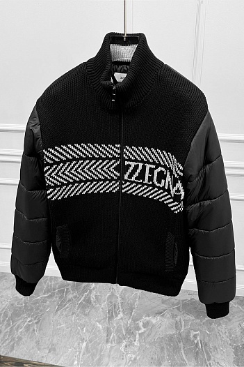 Мужская чёрная куртка Zegna   