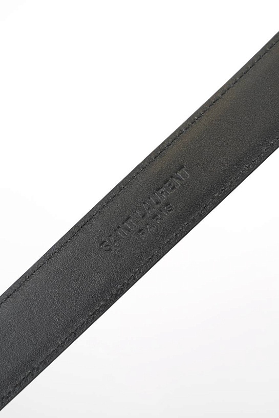 Кожаный ремень Yves Saint Laurent Cassandre (ширина 3 см, длина 80 / 85 см)