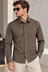 Мужская коричневая рубашка Kiton premium