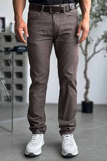 Мужские джинсы Canali regular fit - Brown   